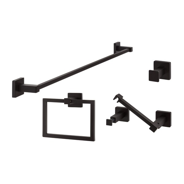 Sure-Loc Hardware Sure-Loc Hardware Vlora Series Bath Set, Pivot, Flat Black VR-SET-PH2PV FBL - main